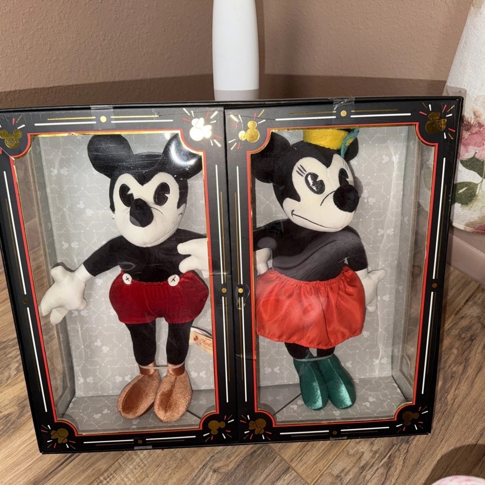 Disney Mickey & Minnie Mouse Rare Plush Dolls Limited Charlotte Clark Patterns